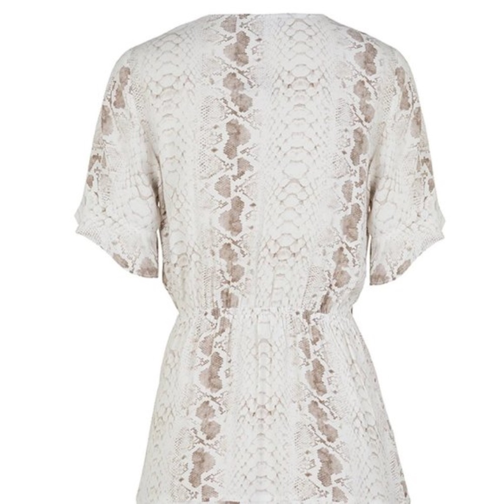 IN STOCK - Snake Print Ruffle hem dress - Picture 5 of 5